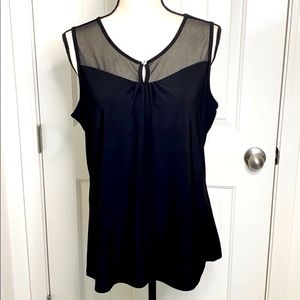 Sheer Sleeveless Blouse